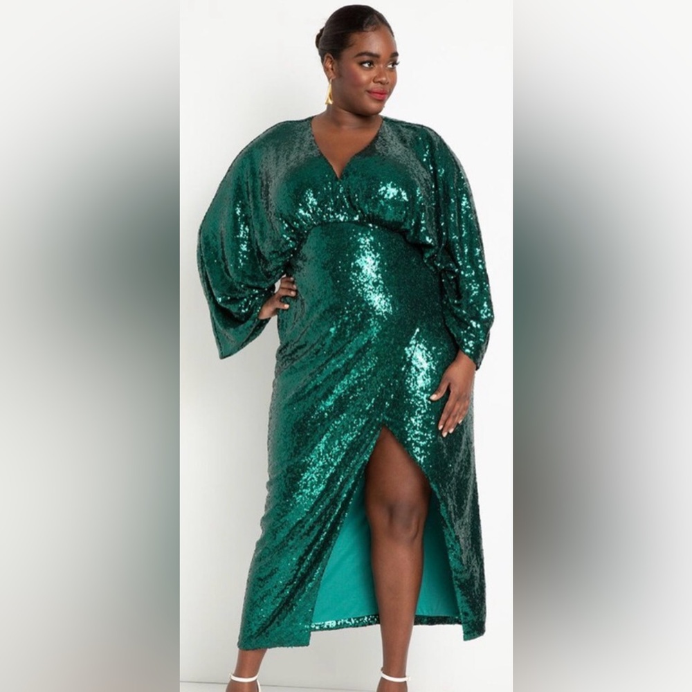 Dolman Sleeve Sequin Dress